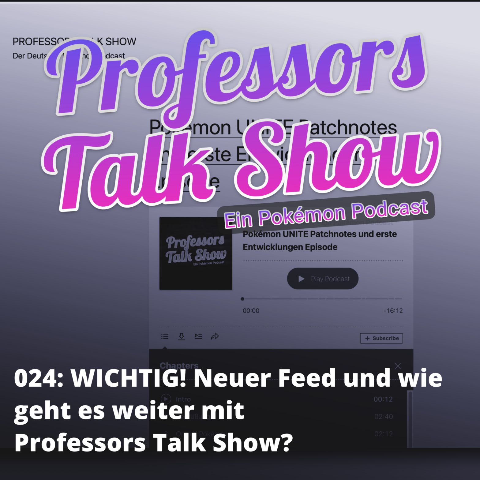 WICHTIG! Neuer Feed und wie geht es weiter mit Professors Talk Show?